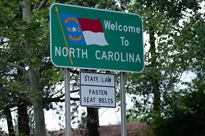 Welcome to North Carolina sign