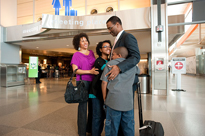 Family meeting at airport