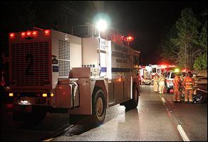 CFR-2 provides mutual aid response to the City of Raleigh for a major transformer plant fire.