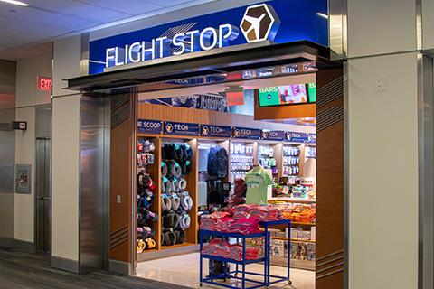 Storefront for Flight Stop in Terminal 1