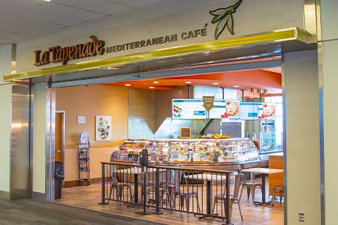 Storefront for La Tapenade Mediterranean Cafe in Terminal 1