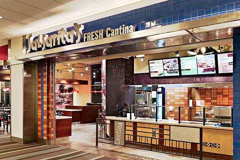 Storefront for Salsarita's Fresh Cantina in Terminal 1