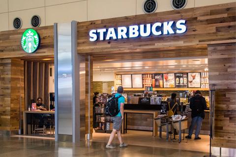 Storefront for Starbucks in Terminal 2