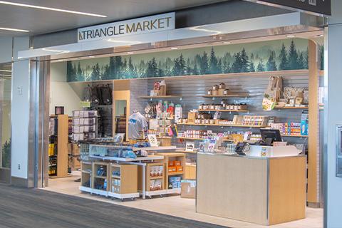 Storefront for Triangle Market in Terminal 1